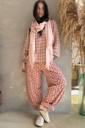 Greta Check Hugh Shirt Sundown